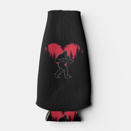 Funny Bigfoot in Love Heart Happy Valentine's Day Flesjeskoeler (Voorkant)