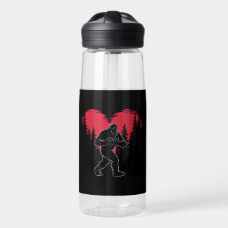 Funny Bigfoot in Love Heart Happy Valentine's Day Waterfles