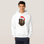 Funny Bigfoot in Santa Hat Sasquatch Humor Hoodie (Voorkant volledig)