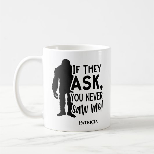 Funny Bigfoot, je hebt me nooit gezien Koffiemok (Links)