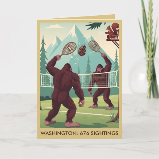 Funny Bigfoot Kaart (Voorkant)