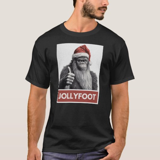 Funny Bigfoot Kerstmis T-shirt (Voorkant)
