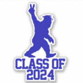 Funny Bigfoot Klasse van 2024 - Afstuderen 2024 Sticker (Voorkant)