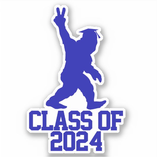 Funny Bigfoot Klasse van 2024 - Afstuderen 2024 Sticker (Voorkant)