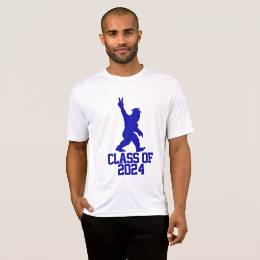 Funny Bigfoot Klasse van 2024 - Afstuderen 2024 T-shirt (Voorkant volledig)