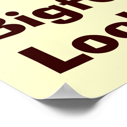 Funny Bigfoot Loch Ness Monster Poster (Hoek)