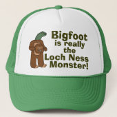 Funny Bigfoot Loch Ness Monster Trucker Pet (Voorkant)
