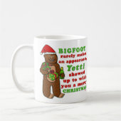 Funny Bigfoot Merry Kerstmis Sasquatch Pun Koffiemok (Links)