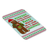 Funny Bigfoot Merry Kerstmis Sasquatch Pun Magneet (Rechterzijde)