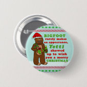 Funny Bigfoot Merry Kerstmis Sasquatch Pun Ronde Button 5,7 Cm (Voorkant /achterkant)