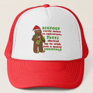 Funny Bigfoot Merry Kerstmis Sasquatch Pun Trucker Pet