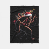 Funny Bigfoot Middle Finger Christmas Sasquatch An Fleece Deken (Voorkant)