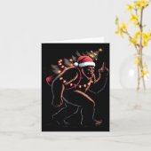 Funny Bigfoot Middle Finger Christmas Sasquatch An Kaart (Gele Bloem)