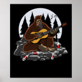 Funny Bigfoot Mountain Camping Hiking Poster (Voorkant)