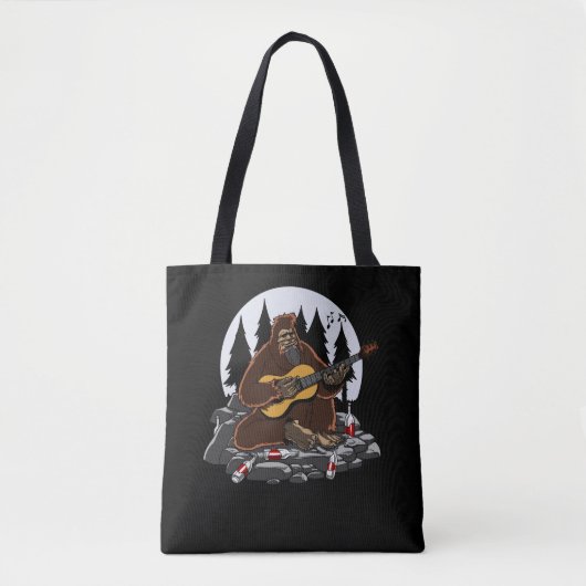 Funny Bigfoot Mountain Camping Hiking Tote Bag (Voorkant)