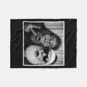 Funny Bigfoot Photobooth With Santa Christmas Xmas Fleece Deken (Voorkant (Horizontaal))