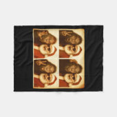 Funny Bigfoot Photobooth With Santa Christmas Xmas Fleece Deken (Voorkant (Horizontaal))