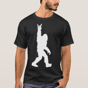 Funny Bigfoot Rock and Roll Tshirt for Sasquatch B