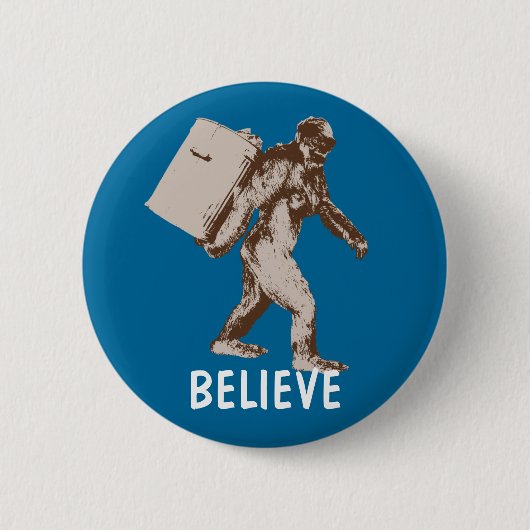 Funny Bigfoot Ronde Button 5,7 Cm (Voorkant)