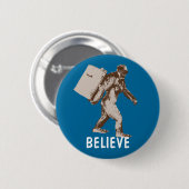Funny Bigfoot Ronde Button 5,7 Cm (Voorkant /achterkant)