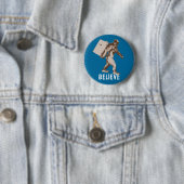 Funny Bigfoot Ronde Button 5,7 Cm (In situ)