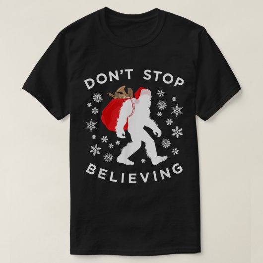 Funny Bigfoot Santa Christmas Design T-shirt (Design voorkant)