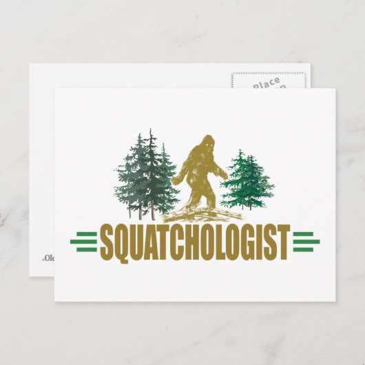 Funny Bigfoot, Sasquatch Briefkaart (Voorkant / Achterkant)