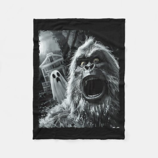 Funny Bigfoot Sasquatch Halloween Fleece Deken (Voorkant)
