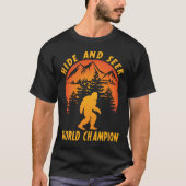 Funny Bigfoot Sasquatch Huid en Seek Champion T-shirt (Voorkant)