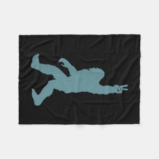 Funny Bigfoot Sasquatch Peace Sign Big Foot Squatc Fleece Deken (Voorkant (Horizontaal))