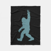 Funny Bigfoot Sasquatch Peace Sign Big Foot Squatc Fleece Deken (Voorkant)