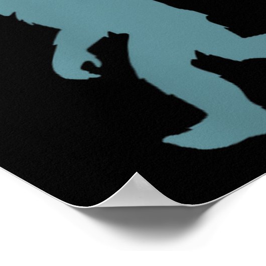 Funny Bigfoot Sasquatch Peace Sign Big Foot Squatc Poster (Hoek)