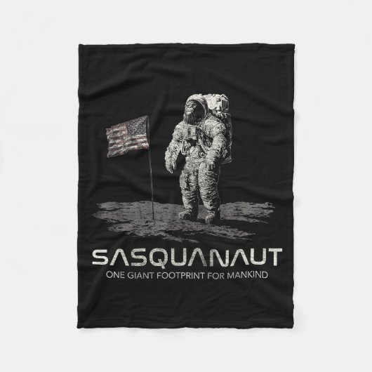 Funny Bigfoot Sasquatch Space Sasquanaut  Fleece Deken (Voorkant)