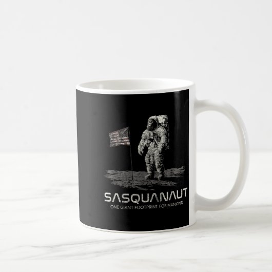 Funny Bigfoot Sasquatch Space Sasquanaut  Koffiemok (Rechts)