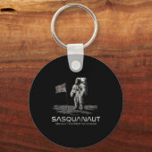 Funny Bigfoot Sasquatch Space Sasquanaut Sleutelhanger (Voorkant)