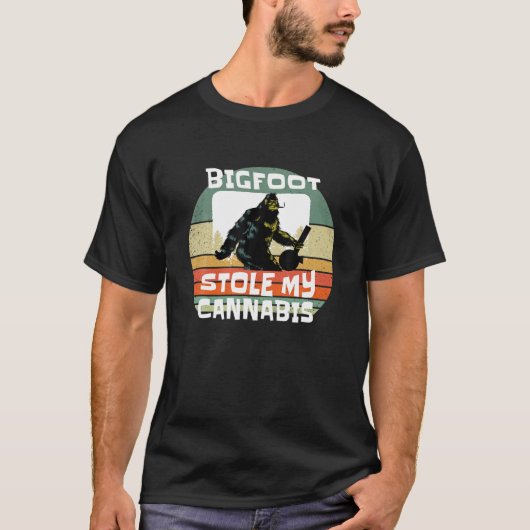 Funny Bigfoot T-shirt Mannen Sasquatch Stole My We (Voorkant)