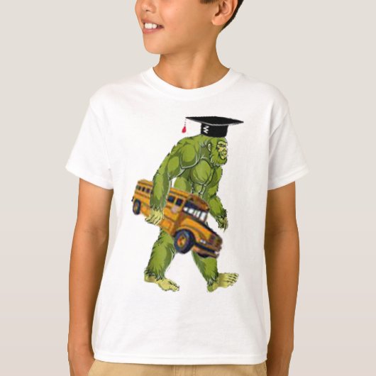 Funny Bigfoot Terug naar School Shirt Gift for Kid (Voorkant)