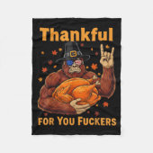 Funny Bigfoot Thanksgiving Thankful For You Forers Fleece Deken (Voorkant)