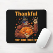 Funny Bigfoot Thanksgiving Thankful For You Forers Muismat (Met muis)
