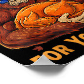 Funny Bigfoot Thanksgiving Thankful For You Forers Poster (Hoek)