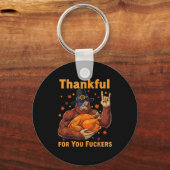 Funny Bigfoot Thanksgiving Thankful For You Forers Sleutelhanger (Voorkant)