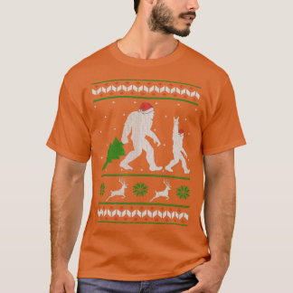 Funny Bigfoot Ugly Kerstmis Tree Yeti Sasqua T-shirt