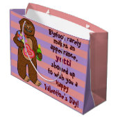 Funny Bigfoot Valentijnsdag Pun Sasquatch Large Cadeautasje (Achterkant Gekanteld)