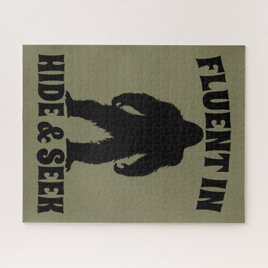 Funny Bigfoot - Vloeiend in Verbergen en zoeken Legpuzzel (Horizontaal)