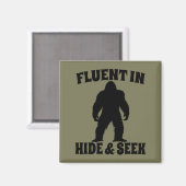 Funny Bigfoot - Vloeiend in Verbergen en zoeken Magneet (Voorkant / Achterkant)
