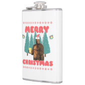 Funny Bigfoot - Vrolijk kerstfeest Heupfles (Links)