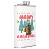 Funny Bigfoot - Vrolijk kerstfeest Heupfles (Rechts)