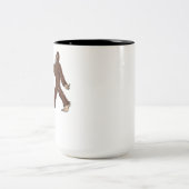 Funny Bigfoot Walking Magical Unicorn Tweekleurige Koffiemok (Center)