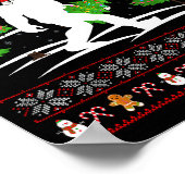 Funny Bigfoot Xmas Gift Santa Hat Ugly Bigfoot Chr Poster (Hoek)