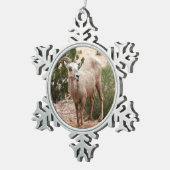 Funny Bighorn Sheep in Zion National Park Tin Sneeuwvlok Ornament (Rechts)